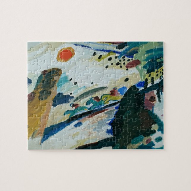 Romantic Landscape by Wassily Kandinsky Jigsaw Puzzle (Horizontal)