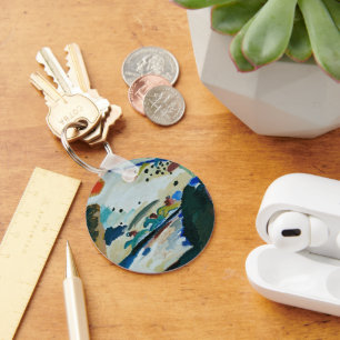 Romantic Landscape by Wassily Kandinsky Key Ring