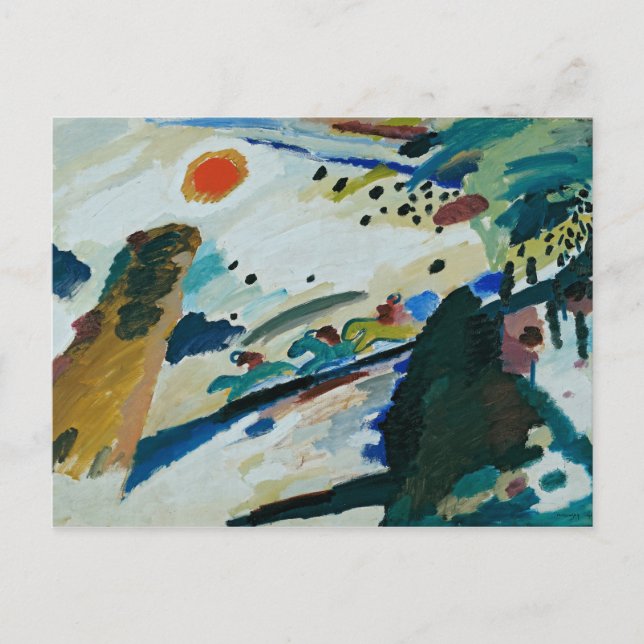 Romantic Landscape by Wassily Kandinsky Postcard (Front)