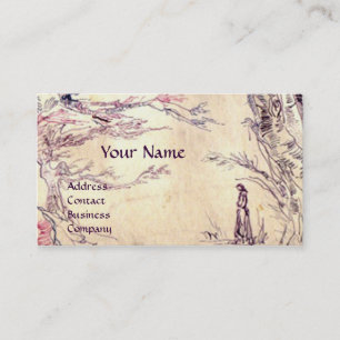 ROMANTIC LANDSCAPE,white pearl paper Business Card