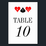 Romantic Las Vegas wedding table number cards<br><div class="desc">Romantic Las Vegas wedding table number cards. Custom cards for guest seating and more. Beautiful table decor for chic wedding reception. Help quest find their table and seats quickly. Pretty template with classy typography and couple's logo. Trendy table decor and decorations for destination wedding on the strip. Perfect for tying...</div>