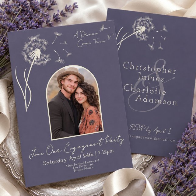 Romantic Lavender Dandelion Photo Engagement  (Creator Uploaded)