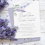 Romantic Lavender Floral Watercolor Bridal Shower Invitation<br><div class="desc">Romantic and elegant watercolor lavender floral bridal shower invitation. Matching items in this collection.</div>