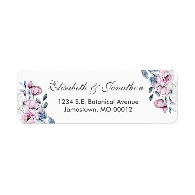 Romantic Lavender & Powder Blue Floral Blossom (Front)