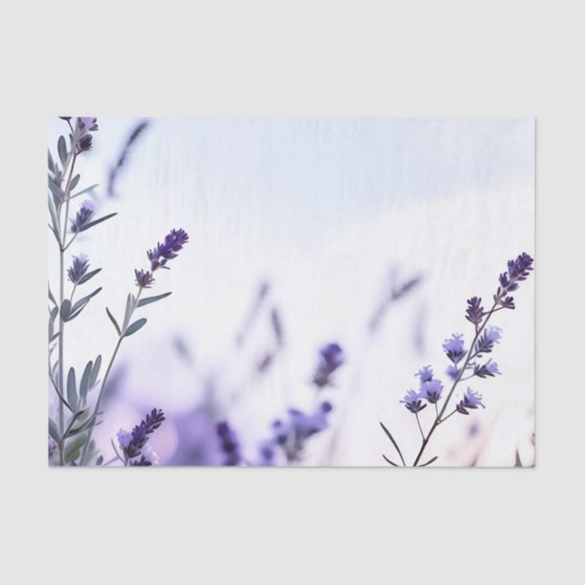 Romantic Lavender Watercolor Tissue Paper (Front)
