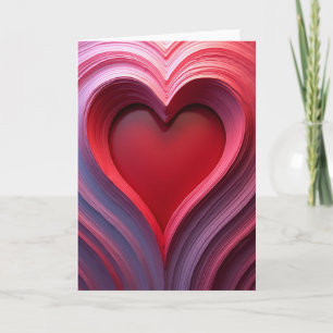 Romantic Layered Heart Card