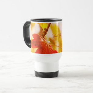 Romantic Leaves Boho – Botanical Fantasy Thanks Travel Mug