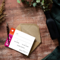 Romantic Lesbian Flag Stripes Wedding RSVP