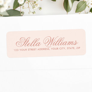 Romantic light blush pink calligraphy script