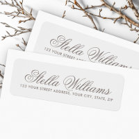 Romantic light grey calligraphy script