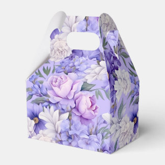 Romantic light purple flowers favour box