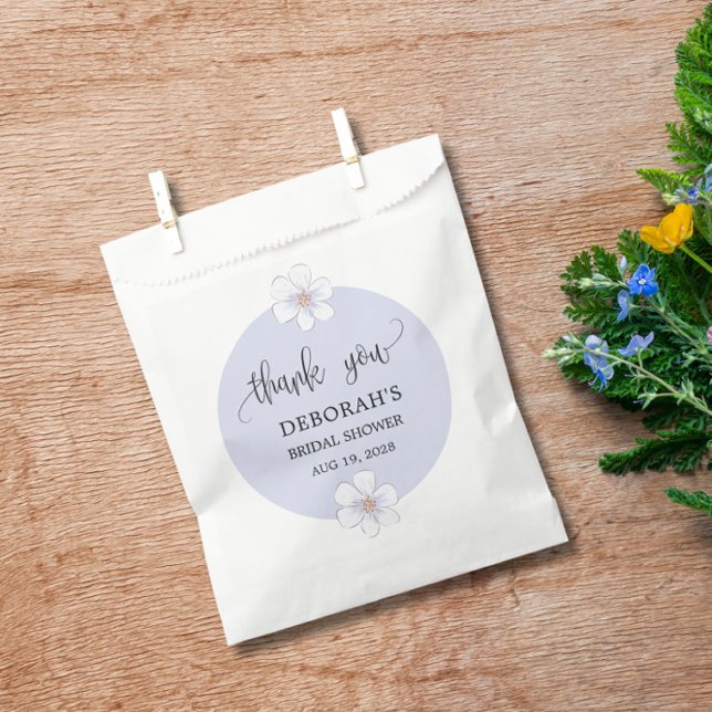 Romantic Lilac Floral Bridal Shower  Favour Bags (Creator Uploaded)