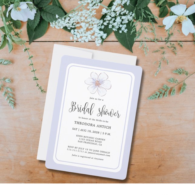 Romantic Lilac Floral  Bridal Shower  Invitation (Creator Uploaded)