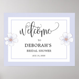 Romantic Lilac Floral  Bridal Shower  Poster