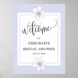 Romantic Lilac Floral Bridal Shower Poster