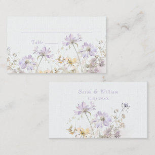 Romantic lilac floral Wedding Place Card