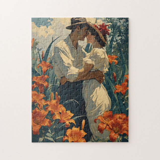 Romantic Lily field vintage Jigsaw Puzzle (Vertical)