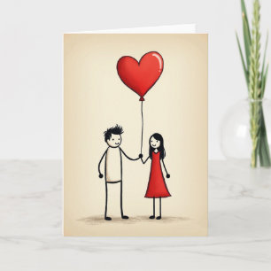 Romantic Love Balloon Card