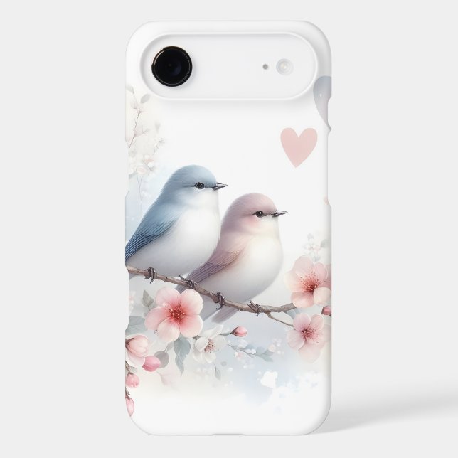 Romantic Love Birds Cherry Blossom Branch (Back)