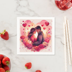 Romantic Love Blossom Napkin