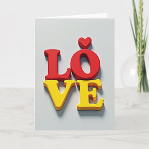 Romantic Love Bold Card