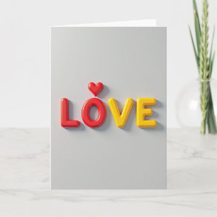 Romantic Love Bold Type Card