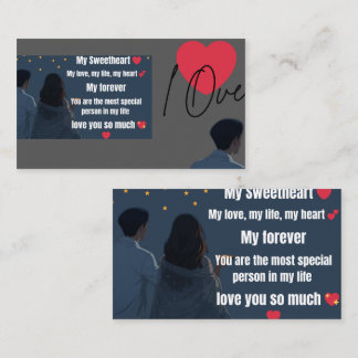 Romantic Love Card for Sweetheart | Cute Couple Lo