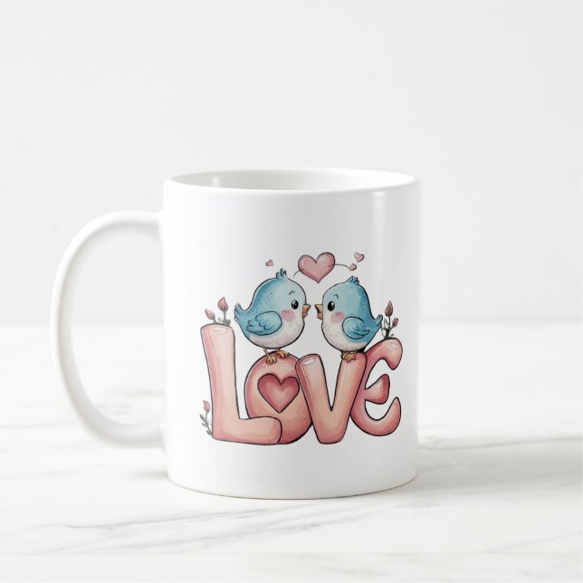 Romantic LOVE Cartoon Coffee Mug (Left)