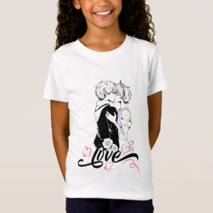 Romantic Love  Couple Kiss Valentines design T-Shirt