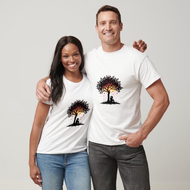 Romantic Love Design Couple T-Shirt (Unisex)
