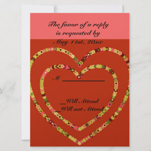 Romantic Love Elegant Classy Wedding Response Card