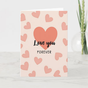 Romantic Love Forever Hearts Card