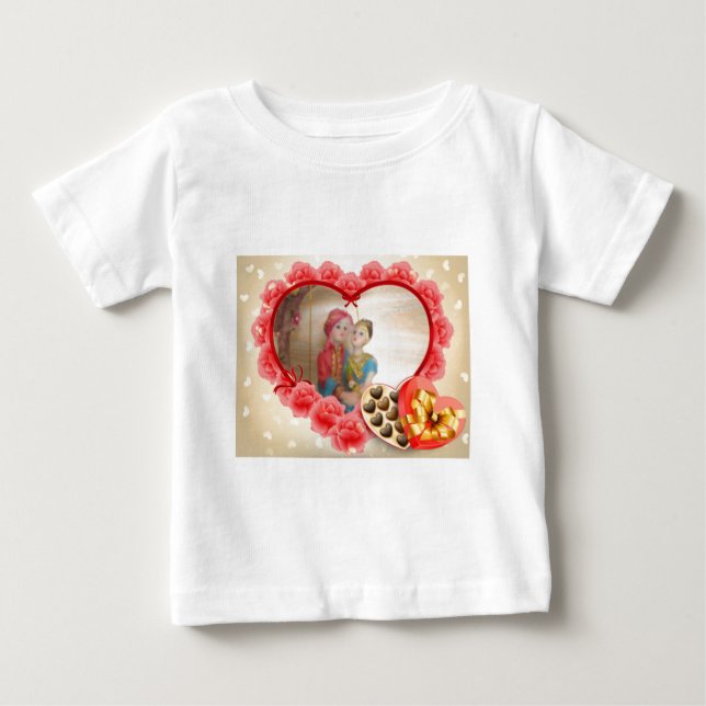 Romantic Love Heart Art Print Baby T-Shirt (Front)