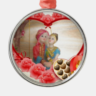 Romantic Love Heart Art Print Metal Tree Decoration