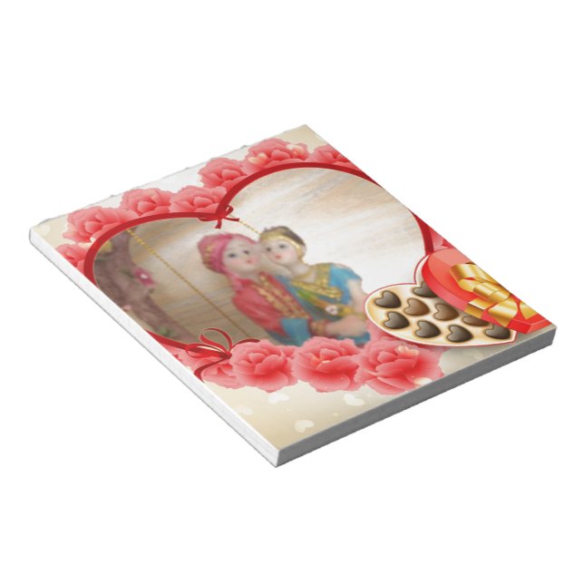 Romantic Love Heart Art Print Notepad (Angled)