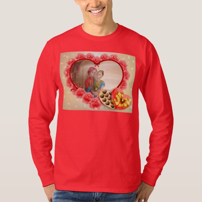 Romantic Love Heart Art Print T-Shirt (Front)