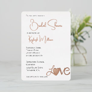 Romantic Love Heart Bridal Shower