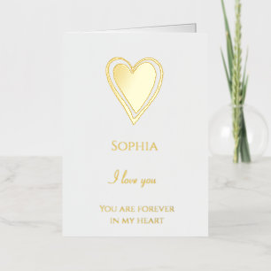 Romantic Love Heart Forever Foil Greeting Card