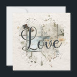 Romantic Love Heart Note Card<br><div class="desc">Beautiful romantic Love on a heart design is ideal for personal use or gifting on a variety of items and apparel.</div>