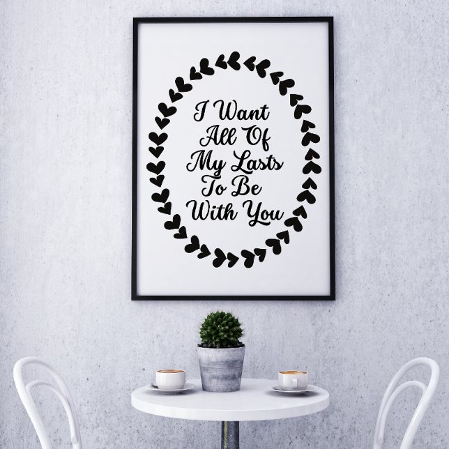 Romantic Love Heart Poem Quotes Typography Art  Poster (Creator Uploaded)
