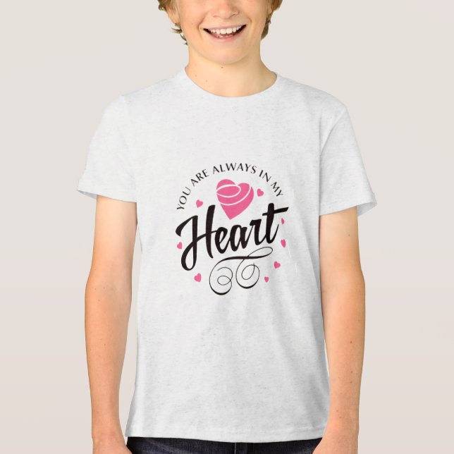 Romantic Love Heart Tri-Blend Shirt (Front)