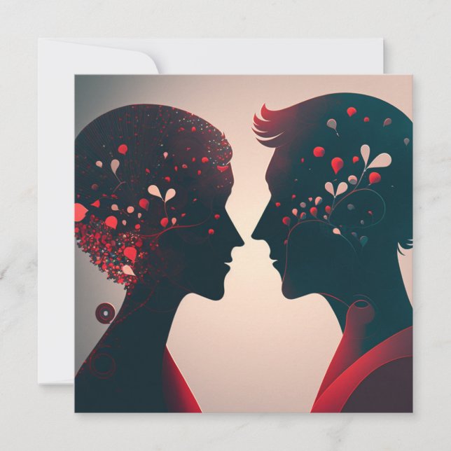 Romantic love letter card (Front)