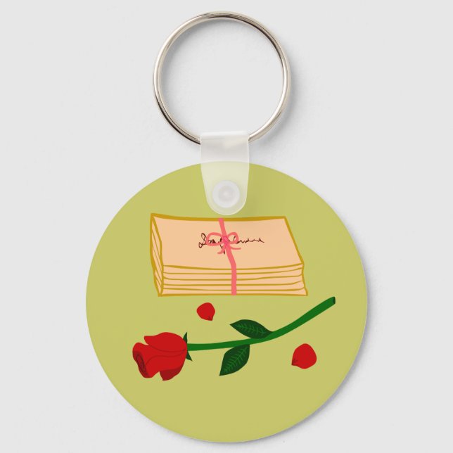 Romantic Love Letters Key Ring (Front)