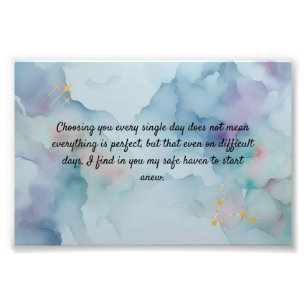 Romantic Love Message Keepsake Card Safe Haven Q Photo Print
