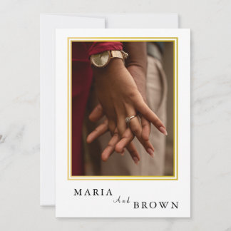 Romantic Love Modern Minimalist Wedding |Elegant Invitation