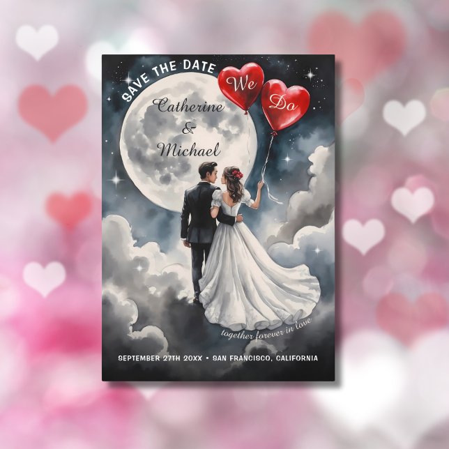 Romantic Love On Cloud Nine Fairytale Wedding Save The Date (Creator Uploaded)