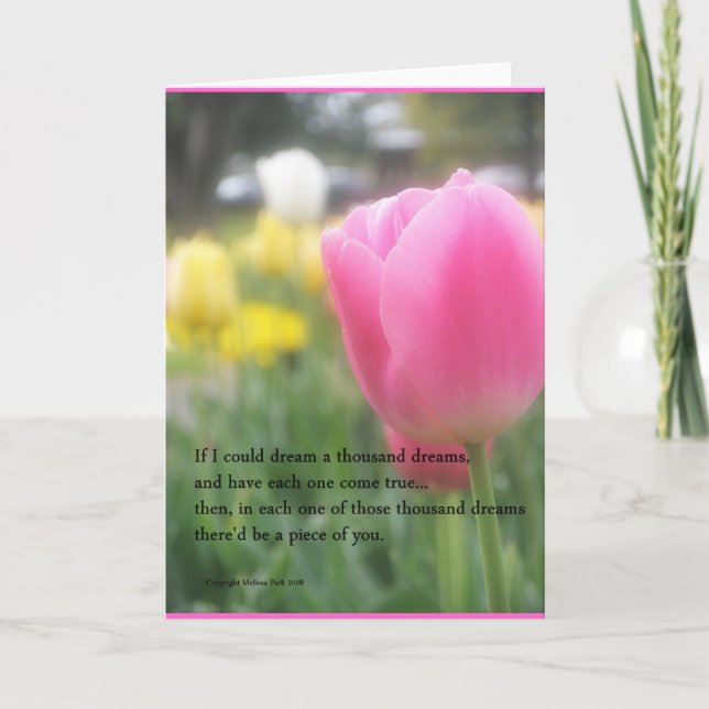 Romantic Love Poem Greeting card (Front)
