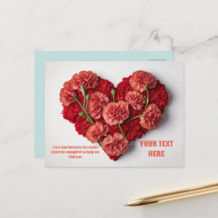 Romantic Love Quote & Personalised Message Card