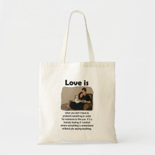 Romantic Love Quote Wedding Favour Keepsake Tote Bag