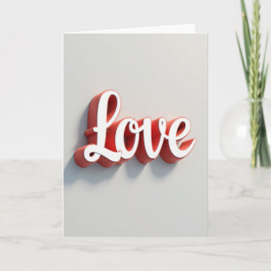 Romantic Love Sculpted Card
